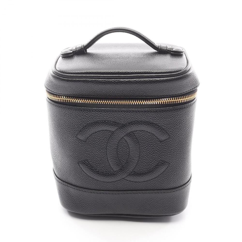 Chanel Coco Mark Handbag Calfskin Cowhide Black